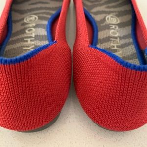 Rothy’s red pointed toe flat